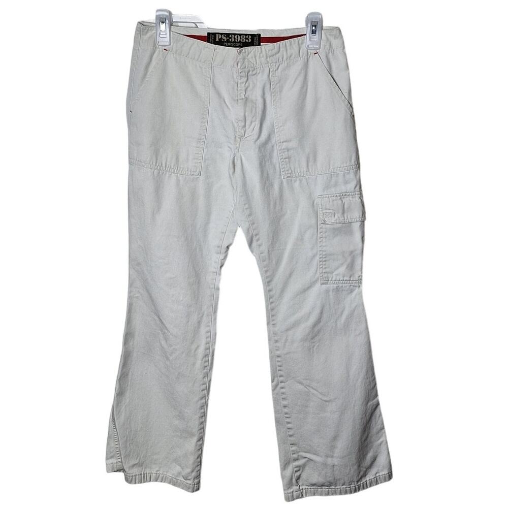 Vintage PS-3983 Periscope Women 5 Beige Y2K Cargo Cotton Pants